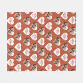Happy Mother's Day Custom Herz-Shaped Foto Red Fleecedecke (Vorderseite (Horizontal))