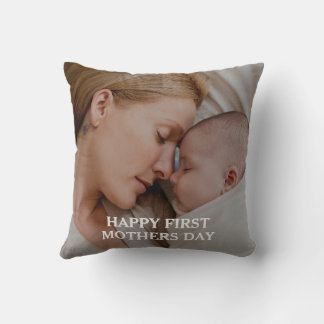 Happy mothers day  Custom photo Throw Pillow Kissen