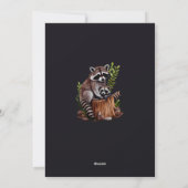 Happy Mother's Day Cute Raccoons Feiertagskarte (Rückseite)