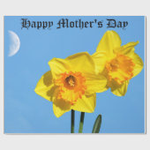 Happy Mother's Day Daffodils Gold Medal Blume Geschenkpapier (Flach)