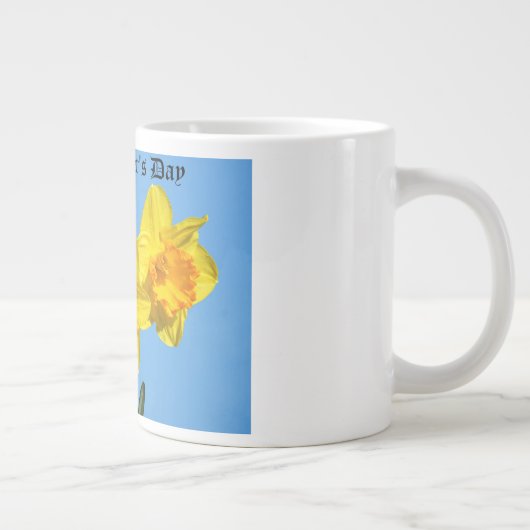 Happy Mother's Day Daffodils Gold Medal Blume Jumbo-Tasse (Rechts)