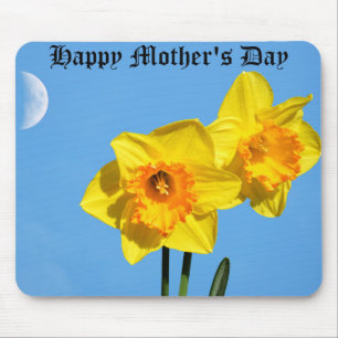 Happy Mother's Day Daffodils Gold Medal Blume Mousepad