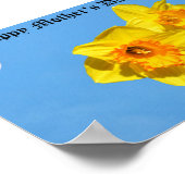 Happy Mother's Day Daffodils Gold Medal Poster (Ecke)