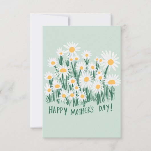 Happy Mother's Day Daisy Card Dankeskarte (Vorderseite)