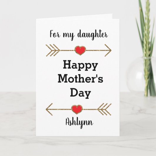 Happy Mother's Day Daughter Karte (Vorderseite)