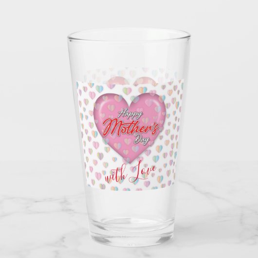 Happy Mothers Day Design Glas (Rückseite)