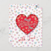 Happy Mothers Day Design Postkarte (Vorne/Hinten)
