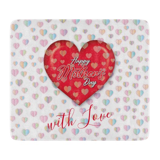 Happy Mothers Day Design Schneidebrett (Vorderseite)