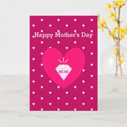 Happy Mother's Day Diamond Karte (Gelbe Blume)