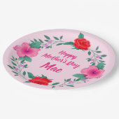Happy Mother's Day Edit Name Brasilien Portugiesis Pappteller (Schrägansicht)