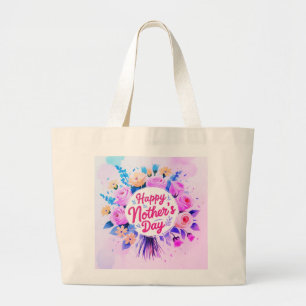 Happy Mother's Day Einzigartig stilvoll Jumbo Stoffbeutel