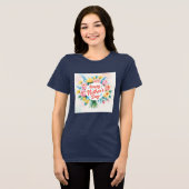Happy Mother's Day Einzigartig Stylish Solid Navy Tri-Blend Shirt (Vorderseite voll)