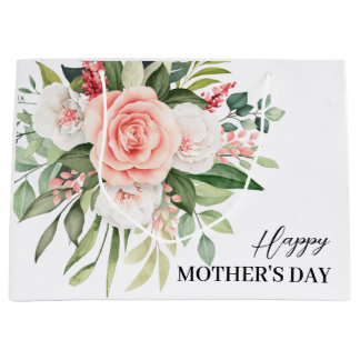 Happy Mother's Day Elegant Boho Rose Große Große Geschenktüte