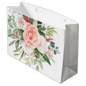 Happy Mother's Day Elegant Boho Rose Große Große Geschenktüte (Rückseite Schrägansicht)