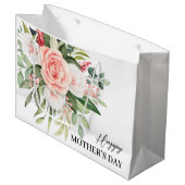 Happy Mother's Day Elegant Boho Rose Große Große Geschenktüte (Vorderseite Schrägansicht)