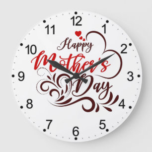 Happy Mother's Day Elegant Design-23331 Säule kann Große Wanduhr