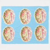 Happy Mother's Day elegant floral repeat pattern t Fleecedecke (Vorderseite (Horizontal))
