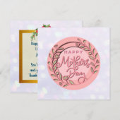 Happy Mother's Day Elegant Moderne rosa Blütenwelt Einladung (Vorne/Hinten)