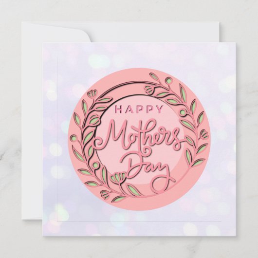 Happy Mother's Day Elegant Moderne rosa Blütenwelt Einladung (Vorderseite)