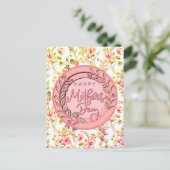 Happy Mother's Day Elegant Moderne rosa Blütenwelt Postkarte (Stehend Vorderseite)