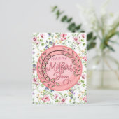 Happy Mother's Day Elegant Moderne rosa Blütenwelt Postkarte (Stehend Vorderseite)