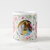 Happy Mother's Day Elegant Modernes Foto Jumbo-Tasse (Vorderseite)