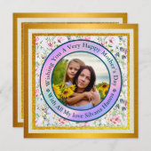 Happy Mother's Day Elegant Modernes Foto Postkarte (Vorne/Hinten)