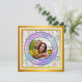 Happy Mother's Day Elegant Modernes Foto Postkarte (Stehend Vorderseite)