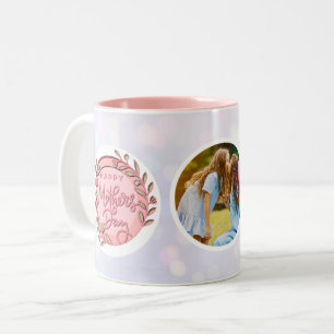 Happy Mother's Day Elegant Modernes Foto Zweifarbige Tasse
