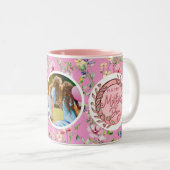 Happy Mother's Day Elegant Modernes Foto Zweifarbige Tasse (VorderseiteRechts)