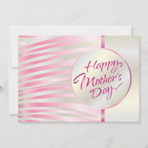 Happy Mother's Day Elegant Pink & Silver Luxury Karte