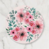 Happy Mother's Day Elegant Rosa Blumenstrauß Geschenkanhänger (Rückseite)