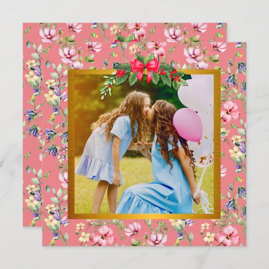 Happy Mother's Day Elegante Modern Foto Card (Vorne/Hinten)