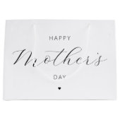Happy Mother's Day Elegante Script Typografie Große Geschenktüte (Vorderseite)