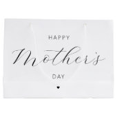 Happy Mother's Day Elegante Script Typografie Große Geschenktüte (Rückseite)