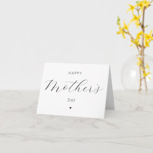Happy Mother's Day Elegante Script Typografie Karte