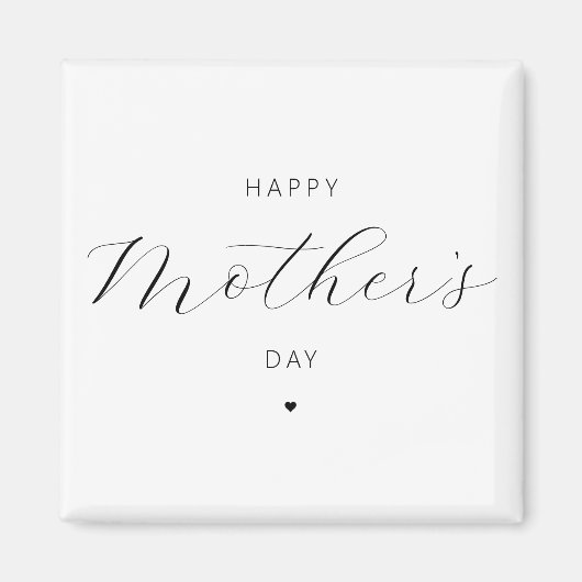 Happy Mother's Day Elegante Script Typografie Magnet (Vorne)