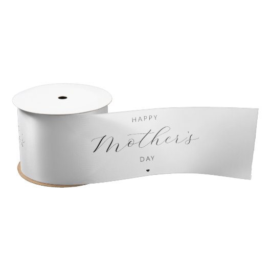 Happy Mother's Day Elegante Script Typografie Satinband (Spule)