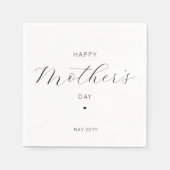Happy Mother's Day Elegante Script Typografie Serviette (Vorderseite)