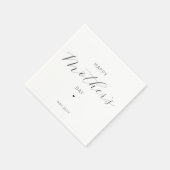 Happy Mother's Day Elegante Script Typografie Serviette (Ecke)