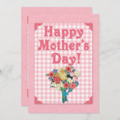 Happy Mother's Day Felt Style Bouquet (Vorne/Hinten)