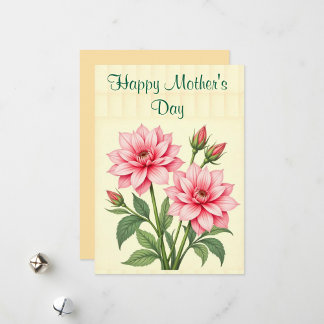 Happy Mother's Day Flat Holiday Card Feiertagskarte