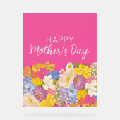 Happy Mother's Day Floral Blooms  Acrylschild (Vorderseite)