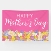 Happy Mother's Day Floral Blooms  Banner (Horizontal)