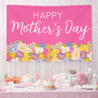Happy Mother's Day Floral Blooms  Banner