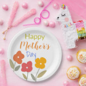 Happy Mother's Day Floral Blooms Napkins Pappteller (Party)