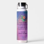 Happy Mother's day Floral Bokeh Trinkflasche (Rückseite)