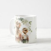 Happy Mother's Day Floral Daughters Tasse (Vorderseite Links)