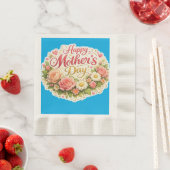 Happy Mother's Day floral wreath pocket Serviette (Beispiel)