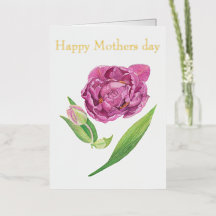 Happy Mothers day flower Folded Foil Holiday Card